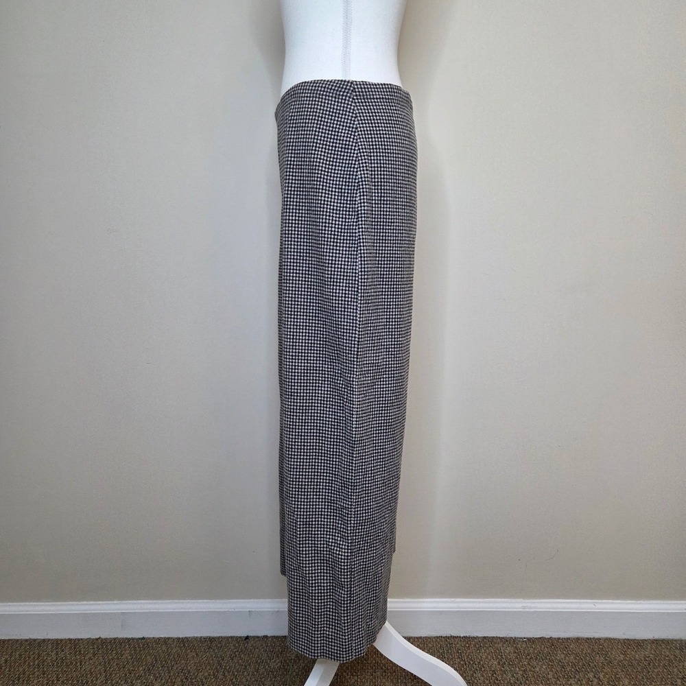 Lilith Black‎ White Wool Blend Wide Leg High Waisted Trousers Pants Womens Large - Picture 4 of 6